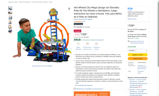 Hot Wheels City Mega Garage con Elevador por $739 | Amazon