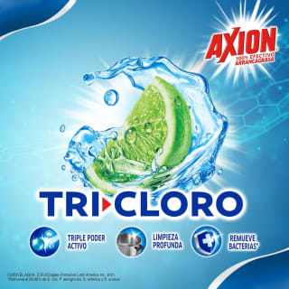 Axion Lavatrastes Líquido Tricloro 1.1 L por $38 en Amazon
