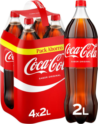 Coca-Cola Sabor Original Pack 4 x 2 L por 6,47€ en Amazon