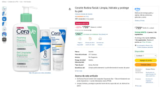 Kit Rutina Facial CeraVe por $799 en Amazon