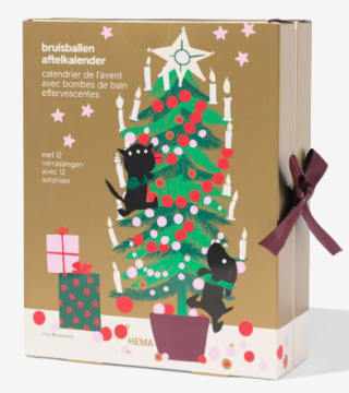 Takkie en Siepie bruisballen aftelkalender voor €7,49 bij Hema