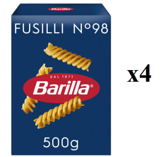 4 x Pasta Fusilli nº 98 Barilla 500 g. por 3.49€