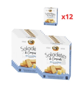 Pack 12×150gr Birba Snack Saladetes Queso manchego por 12.99€.