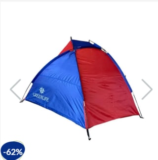 Carpa Playa Greenlife 2 Personas Rojo/Azul Oferta $9.900 Solo en Dimarsa, Chile