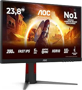 Monitor AOC 24G4HA 23.8" Fast IPS Full HD 200Hz 1ms HDR10 por 79.99€