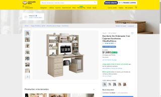 Escritorio de Ordenador 110x45x152 cm por $1,680 | Mercado Libre