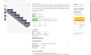 Ropa Interior Hanes Clásico 6pz por $297 | Oferta Amazon