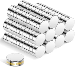Wzone 100 Piezas Imanes de Neodimio 6×3 mm por 7,47€