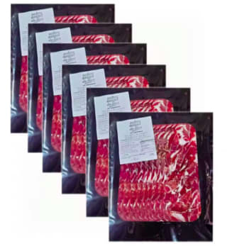 6 sobres pétalos jamón ibérico por 16,10€.