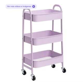 Carro de almacenamiento carrito auxiliar con ruedas por 13,16€