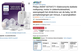 Philips Avent - Handsfree Dubbele Elektrische Draagbare Borstkolf voor €199