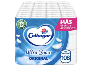 Colhogar Papel Higiénico Ultra Suave 108 Rollos por 28,45€