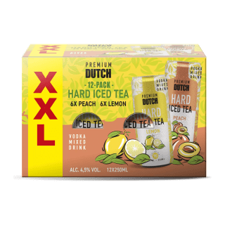 PREMIUM DUTCH Passionfruit-martini of hard iced tea 12-pack voor €9,99 bij Aldi