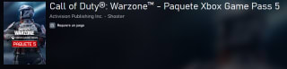 Call of Duty: Warzone Paquete Xbox Game Pass 5 | Oferta Xbox Store