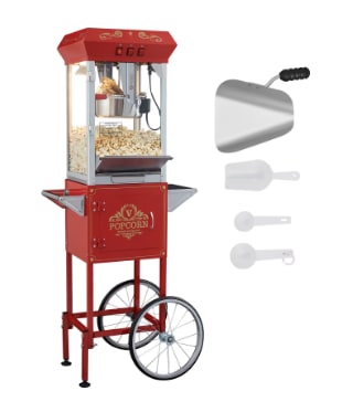Popcornmaker met kar voor € 162,39 dmv code bij Aliexpress