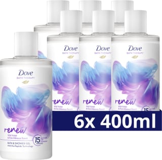 Dove Bath Therapy Renew badschuim & douchegel (6 x 400 ml) voor €14,29 bij Bol