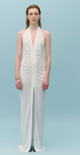 Vestido halter drapeado con abertura por 25.99€