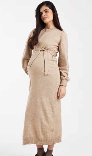 Mamalicious zwangerschapskleding gebreide maxi jurk voor €12,99 bij Asos