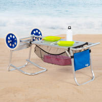 AKTIVE Carro mesa playa, 47x76x100 cm, Con bolsillo y rejilla auxiliar por 27.35€