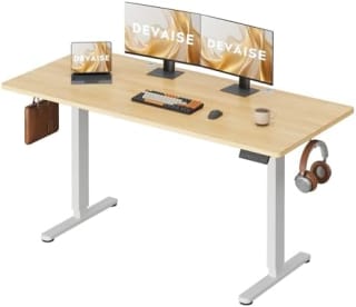 DEVAISE Bureau Assis-Debout Électrique 160 x 70 cm à 84,99€ chez Amazon