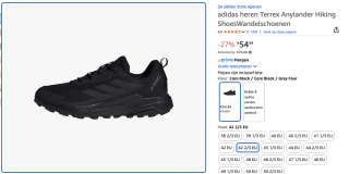 adidas TERREX Terrex Anylander Hiking Schoenen voor €54,49 bij Amazon
