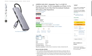 UGREEN HUB USB C 5 en 1 por $225 | Oferta Amazon
