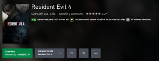 Resident Evil 4 (Xbox Series X|S) por $172.75 en Xbox