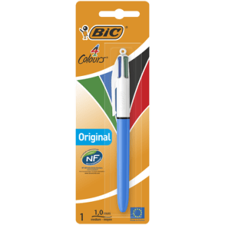 Stylo bille rétractable 4 couleurs BIC pour 1,39€ chez Courses U