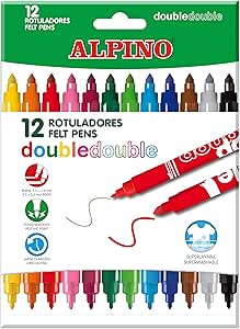 Alpino 12 rotuladores doble punta varios colores por 2.12€