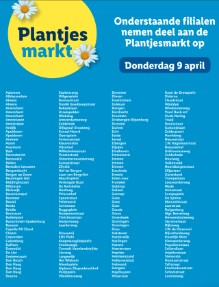 Plantjes markt bij de Lidl, plantjes vanaf 0,99 euro