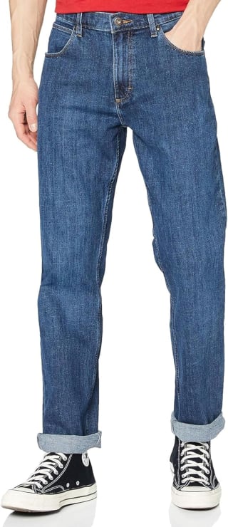 Wrangler Texas straight dark stone voor €27,88 bij Amazon