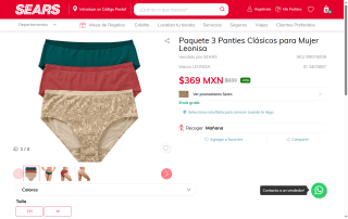 Paquete 3 Panties Clásicos Leonisa por $369 | Oferta Sears