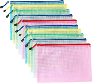 10 Bolsas de Documento con cremallera A5, PVC transparente por 5.09€