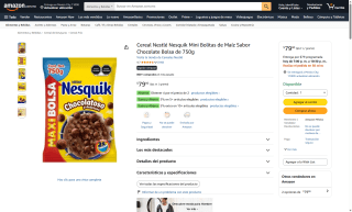 Cereal Nestlé Nesquik Mini Bolitas 750g por $33 | Oferta Amazon