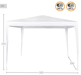 AKTIVE Carpa 300X300X250 cm Poliester Blanco -CD por 30.49€