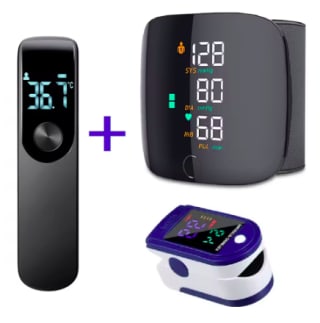 Termómetro monitor presión arterial muñeca y oxímetro pulso por 14.79€