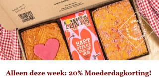 20% korting op de Moederdagcollectie van Oma's Brievenbustaart