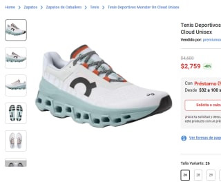Tenis ON Cloudmonster (Unisex) por $2,759 en Elektra
