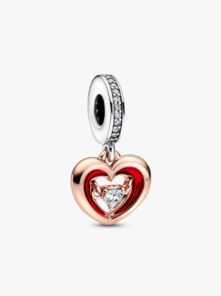 Charm Pendant Cœur Rayonnant Bicolore à 34,50€