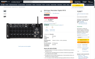 Mezclador Digital Behringer XR18 18 canales por $8,987 | Oferta Amazon