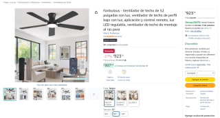 Fanbulous Ventilador de techo 52" por $923 en Amazon