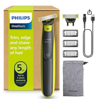 Tondeuse et rasoir à barbe électrique Philips OneBlade 360 Authentique à 29,99€