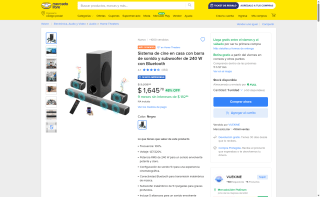 Sistema de Cine 5.1 240W por $1,646 | Mercado Libre