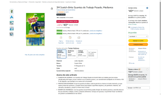 3M Scotch-Brite Guantes M por $36 | Oferta Amazon