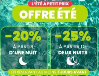 Profitez de 20% de réduction sur les nuits d'hôtel