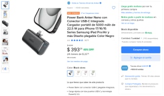 Power Bank Anker 5000mAh por $393 | Mercado Libre