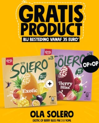 Gratis Ola IJs Solero bij je aankoop bij de jumbo