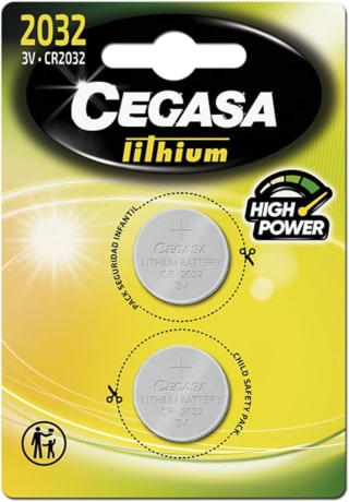 CEGASA CR2032 Pack 2 Pilas Botón de Litio por 1,99€