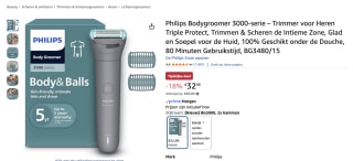Philips Bodygroomer 3000-serie voor 32,99 euro bij Amazon