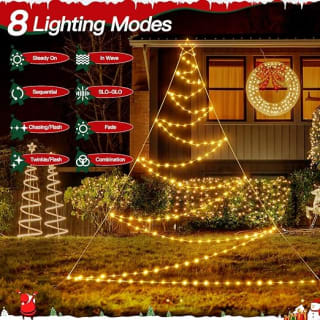 Ollny 4.2M Christmas Tree Lights with Star for £5.98